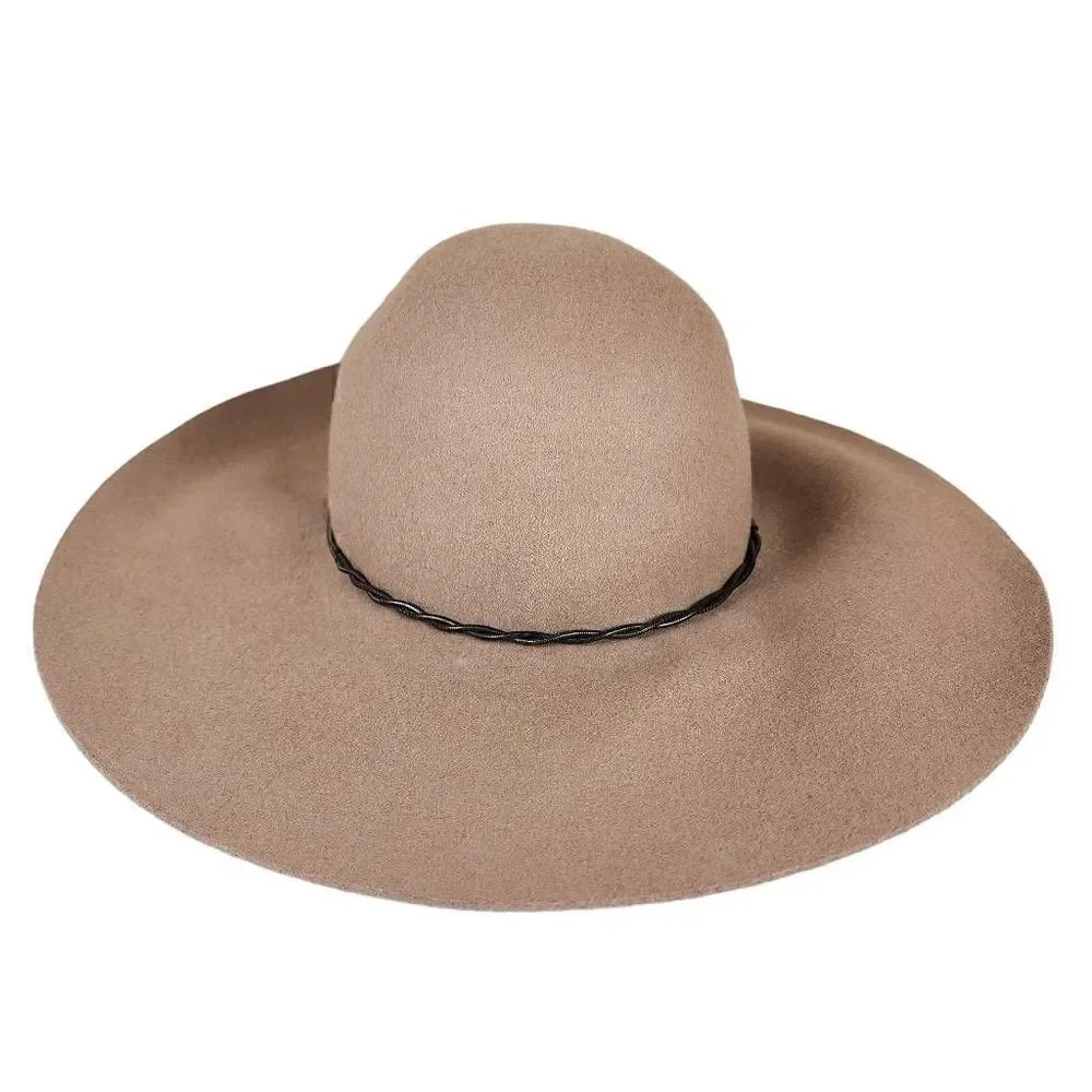 Target- Women’s 100% Wool Floppy Hat Wide Brim with Chain Detail